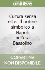 Cultura senza elite. Il potere simbolico a Napoli nell'era Bassolino libro