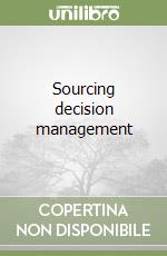 Sourcing decision management libro