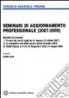 Seminari di aggiornamento professionale (2007-2009) libro