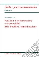 Funzione di comunicazione e responsabilità della Pubblica Amministrazione libro