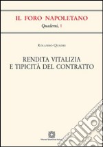 Rendita vitalizia e tipicità del contratto