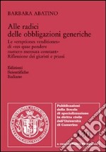 Alle radici delle obbligazioni generiche libro