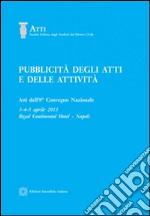 Pubblicità degli atti e delle attività libro