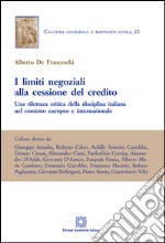 I limiti negoziali alla cessione del credito