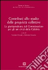 Contributi allo studio delle proprietà collettive libro