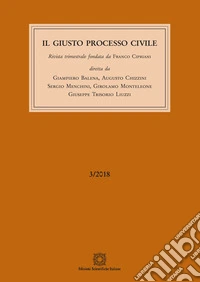 Il giusto processo civile (2018). Vol. 3 libro