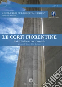 Le corti fiorentine. Rivista di diritto e procedura civile (2018). Vol. 3 libro