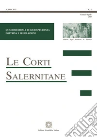 Le corti salernitane (2019). Vol. 1 libro