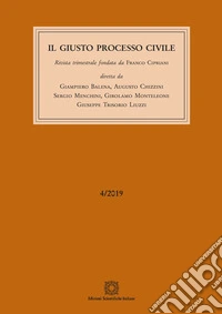 Il giusto processo civile (2019). Vol. 4 libro