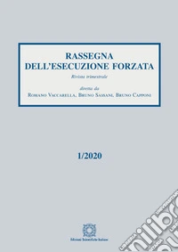 Rassegna dell'esecuzione forzata (2020). Vol. 1 libro