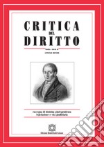 Critica del diritto. Rassegna di dottrina giurisprudenza legislazione e vita giudiziaria (2020). Vol. 1 libro