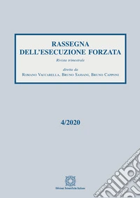 Rassegna dell'esecuzione forzata (2020). Vol. 4 libro