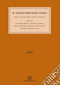 Il giusto processo civile (2020). Vol. 4 libro