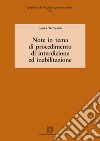 Note in tema di procedimento di interdizione ed inabilitazione libro di Widmann Paola