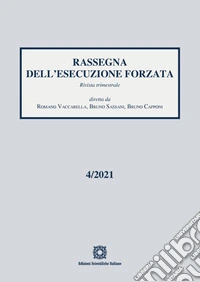 Rassegna dell'esecuzione forzata (2021). Vol. 4 libro