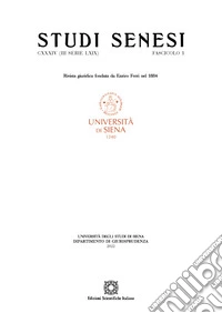 Studi senesi. Rivista giuridica (2022). Vol. 1 libro