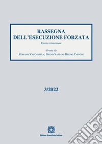 Rassegna dell'esecuzione forzata (2022). Vol. 3 libro