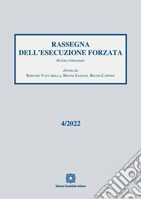 Rassegna dell'esecuzione forzata (2022). Vol. 4 libro
