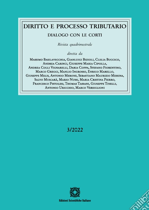 Diritto e processo tributario (2022). Vol. 3