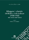 Rileggere i «classici» del diritto civile italiano (1900-1920) libro di Perlingieri G. (cur.)