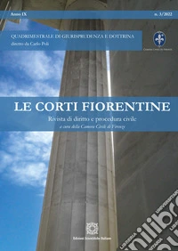 Le corti fiorentine. Rivista di diritto e procedura civile (2022). Vol. 3 libro