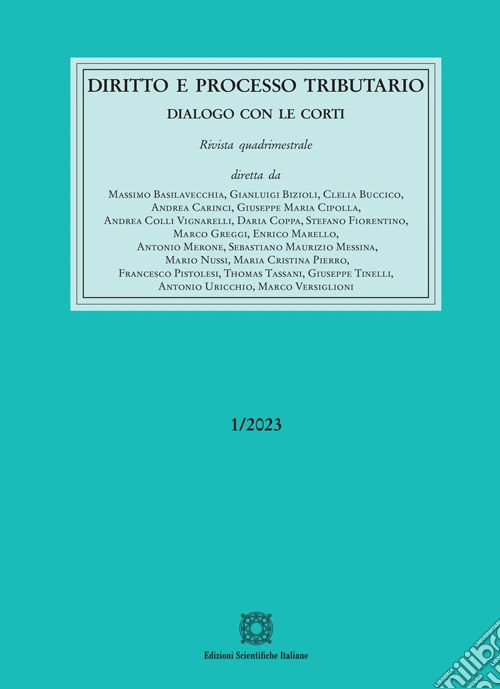 Diritto e processo tributario (2023). Vol. 1