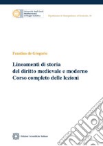 Lineamenti di storia del diritto medievale e moderno libro