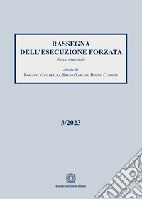Rassegna dell'esecuzione forzata (2023). Vol. 3 libro