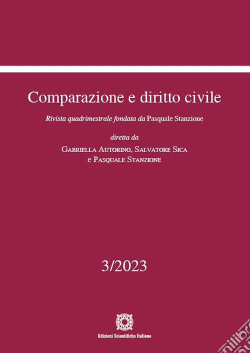 Comparazione e diritto civile (2023). Vol. 3