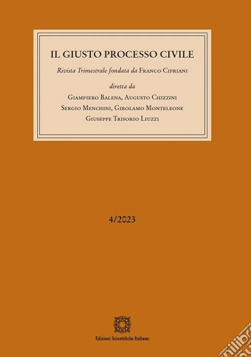 Il giusto processo civile (2023). Vol. 4