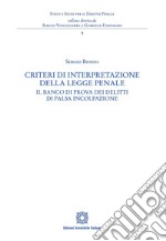 Criteri di interpretazione della legge penale libro