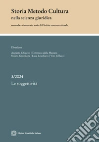 Storia metodo cultura nella scienza giuridica (2024). Vol. 3 libro