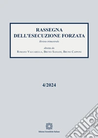Rassegna dell'esecuzione forzata (2024). Vol. 4 libro