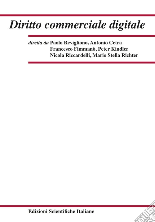 Diritto commerciale digitale (2025). Vol. 1