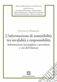 L'informazione di sostenibilità tra invalidità e responsabilità libro