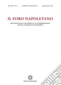 Il Foro napoletano. Dialoghi tra la dottrina e la giurisprudenza locale, nazionale ed europea (2025). Vol. 2 libro