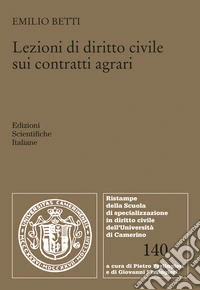 Lezioni di diritto civile sui contratti agrari libro