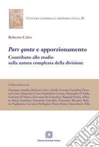 «Pars quota» e apporzionamento. Contributo allo studio sulla natura complessa della divisione libro