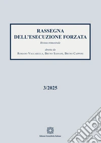 Rassegna dell'esecuzione forzata (2025). Vol. 3 libro