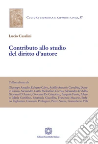 Contributo allo studio del diritto d'autore libro