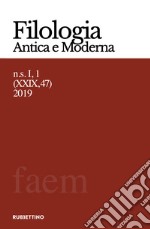 Filologia antica e moderna (2019). Vol. 47 libro