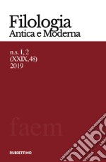 Filologia antica e moderna (2019). Vol. 48 libro