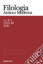 Filologia antica e moderna (2020). Vol. 49 libro