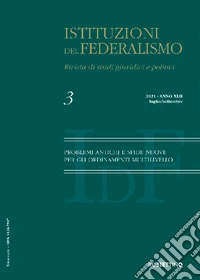 Istituzioni del federalismo. Rivista di studi giuridici e politici (2022). Vol. 3: Pubbliche amministrazioni e terzo settore libro