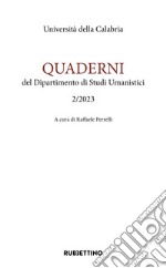 Quaderni del dipartimento di studi umanistici (2023). Vol. 2 libro