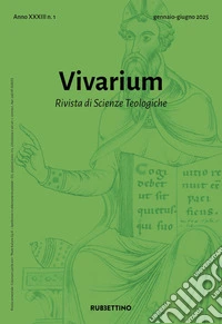 Vivarium. Rivista di scienze teologiche (2025). Vol. 1: Gennaio-giugno libro