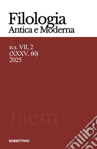 Filologia antica e moderna. Nuova serie (2025). Vol. 60
