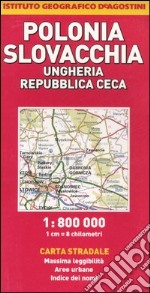 Ungheria, Repubblica Ceca, Polonia, Slovacchia 1:800.000 libro