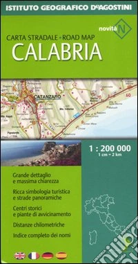 Calabria 1:200 000. Ediz. multilingue libro