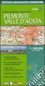 Piemonte e Valle d'Aosta 1:200 000. Ediz. multilingue libro